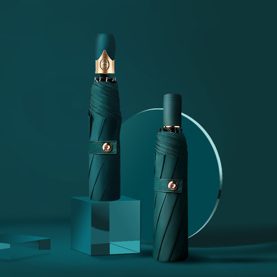 97cm Open Diameter Fully-automatic Folding Umbrella for Sunshine and Rain Protection