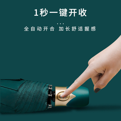 97cm Open Diameter Fully-automatic Folding Umbrella for Sunshine and Rain Protection