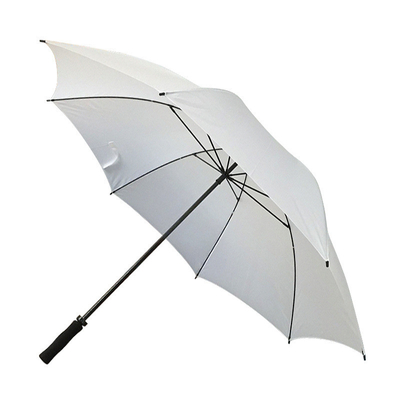 Black Coated Metal Shaft Polyester Long Handle Straight Pole Golf Umbrella for Business