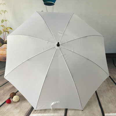 Black Coated Metal Shaft Polyester Long Handle Straight Pole Golf Umbrella for Business
