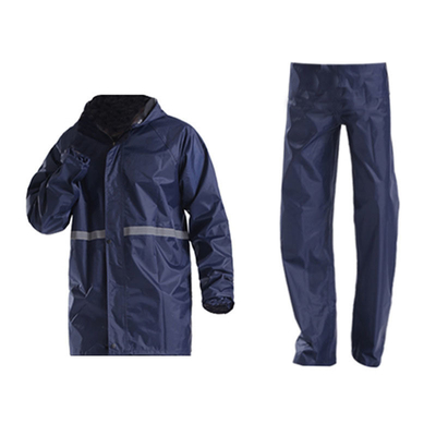 Customized Oxford Sanitation Raincoat and Rain Pants Set with Double Thick Reflective Body