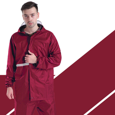 Customized Oxford Sanitation Raincoat and Rain Pants Set with Double Thick Reflective Body