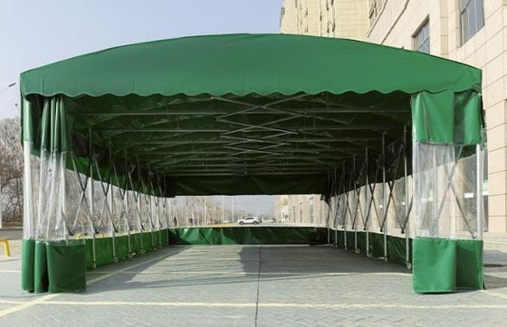 Customized Printing Tarpaulin Outdoor Push-Pull Shed Telescopic Awning Manufacturers