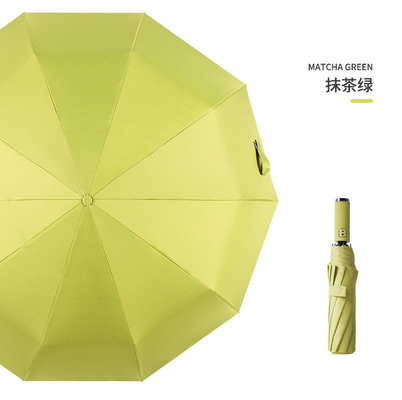 Business Men's Large 10 Bone Double Umbrella with Millet Handle and 190T Nylon Fabric