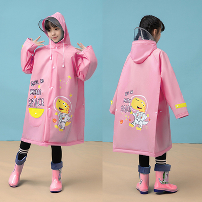 Rainy Day Must-Have Children's EVA Raincoat with Cartoon Design and Full Body Coverage