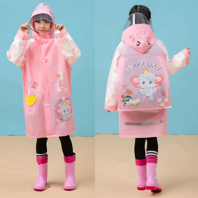 Rainy Day Must-Have Children's EVA Raincoat with Cartoon Design and Full Body Coverage