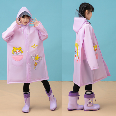 Rainy Day Must-Have Children's EVA Raincoat with Cartoon Design and Full Body Coverage