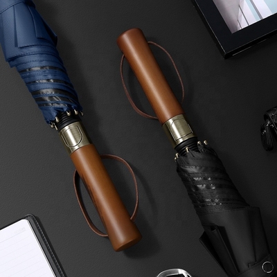 Commercial advertising printing logo gift umbrella gentleman wooden handle 8k 27inch