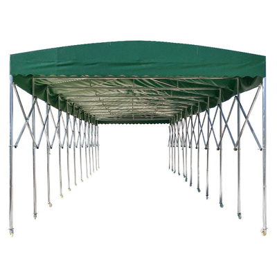 Outdoor Folding Canopy Arm Tent with Automatic Retractable Awning and Large Storage