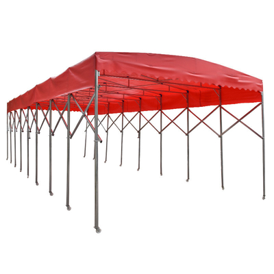 Outdoor Folding Canopy Arm Tent with Automatic Retractable Awning and Large Storage