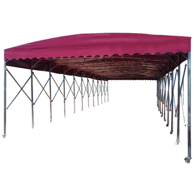 Outdoor Folding Canopy Arm Tent with Automatic Retractable Awning and Large Storage