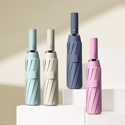 Automatic Folding Sun Umbrella with Dual Purpose Sunshade and Rain Protection Function
