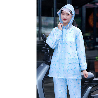Thickened PVC Fabric Raincoat Rain Pants Suit for Men and Women Custom Logo Printing
