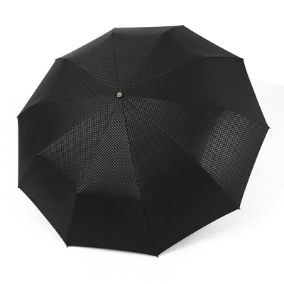 X315 Wooden Design Men's Automatic Windproof Three-folding Umbrella Customized Color