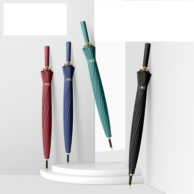 Large Anti-wind Umbrella 24k Automatic Long Handle in Minimalism Style for Rainstorm