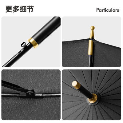 Large Anti-wind Umbrella 24k Automatic Long Handle in Minimalism Style for Rainstorm