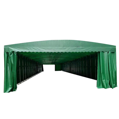Life Span about 10 Years Outdoor Event Large Warehouse Telescopic Mobile Wheel Awning