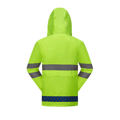 Bubble Tea Reflective Stripe Hooded Rain Suit Rainwear for Single-person Rainwear Needs