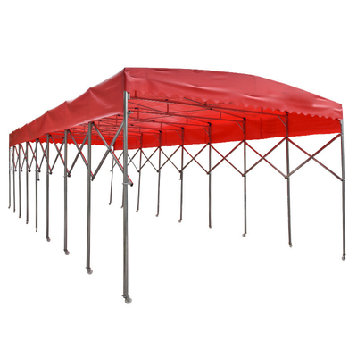 Telescopic Corridor with Custom Made Large Electric Push-Pull Shed and Folding Awning