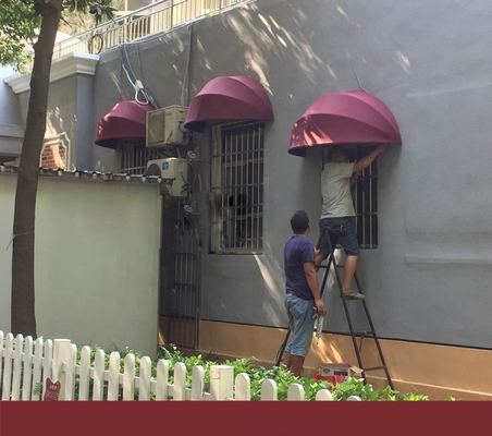 Aluminum Alloy Frame Commercial Outdoor Windproof Canopies for Windows and Doors