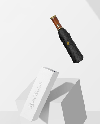 Advertising Umbrella for Men X315 BSCI Automatic Windproof Luxury Golden Wooden Handle