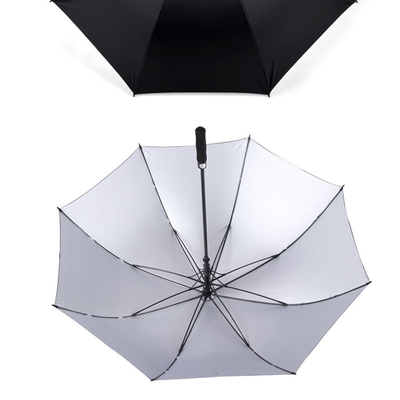 Lightweight and Portable Auto Open Silver Coated Golf Umbrella with Fiberglass Ribs