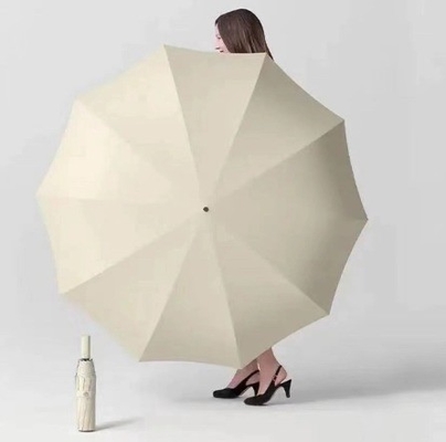 Men and Women's Compact Triple Folding Fiberglass Frame Sun UV Umbrella for Traveling