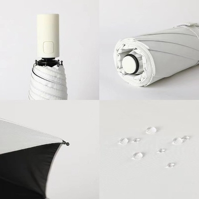 Men and Women's Compact Triple Folding Fiberglass Frame Sun UV Umbrella for Traveling
