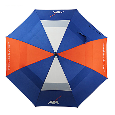 30 Inch Large Windproof Custom Golf Umbrella with Branded Logo Prints and Double Layers