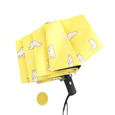 Metal Shaft Sunny Rain Creative Sun Umbrella with Printed Logo and Manual Control