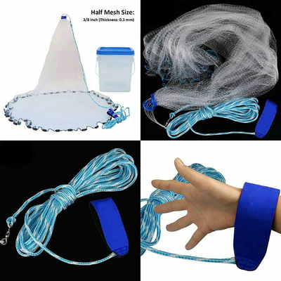 6FT Double Knot Nylon Mono filament Fish Farming Casting Net for Recreational Fishing