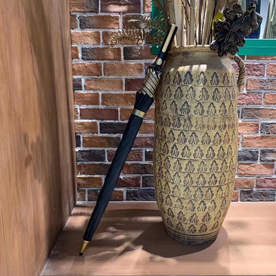 Customized Color 190T Pongee UV Protect Golden Coating Windproof Lexus Golf Auto Umbrella