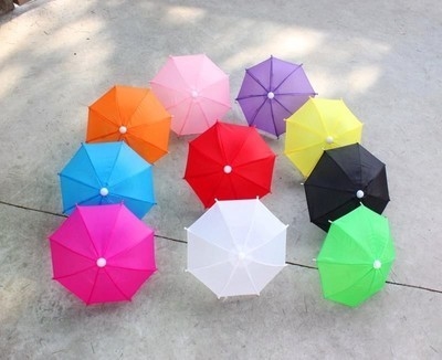 Outdoor Cycling Cell Phone Umbrella Manual Open Small Size Rain and Wind Protection