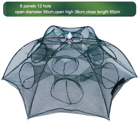 Portable Fishing Nets Hand Casting Bait Traps with 3mm Mesh Size and Fold Size 65cm