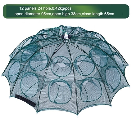 Portable Fishing Nets Hand Casting Bait Traps with 3mm Mesh Size and Fold Size 65cm