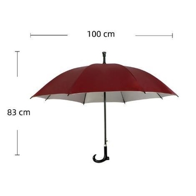 108cm Open Diameter Straight Umbrella cum Walking Stick with Reflective Pattern ' Choice