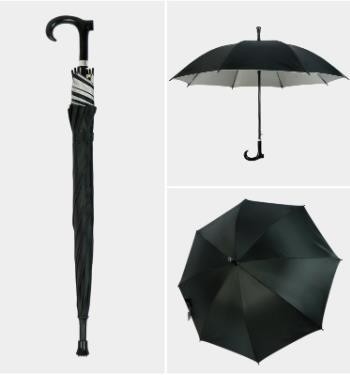 108cm Open Diameter Straight Umbrella cum Walking Stick with Reflective Pattern ' Choice
