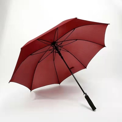 Customized Color Bright Yellow Logo RPET Golf Umbrella for Outdoor Activities