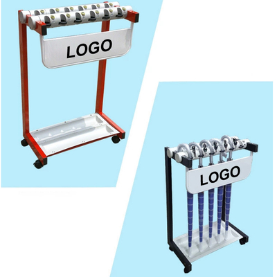 Black Metal Golf Club Push Pull Bike Cart Buggy Trolley Holder Umbrella Stand for Drug Stores