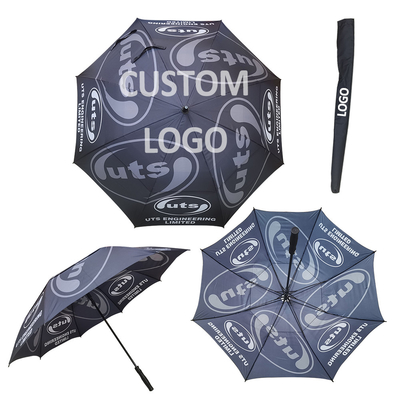 Custom Logo Prints Sublimation Golf Umbrella Personality Auto Umbrella for Promotions