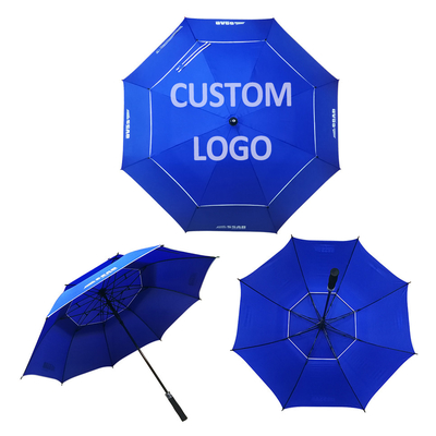 Custom Logo Prints Sublimation Golf Umbrella Personality Auto Umbrella for Promotions