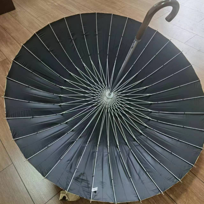 23 Inch 32 Ribs Windproof Umbrella with Custom Logo Prints and 100T Nylon Fabric
