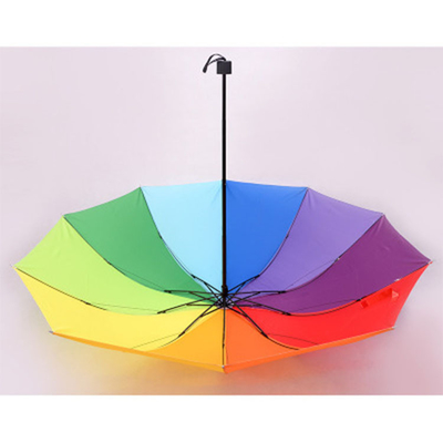 Three-folding Umbrella Custom Logo Advertising Umbrella with 190T Nylon Fabric