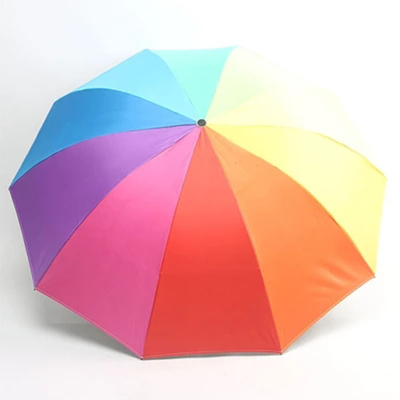 Three-folding Umbrella Custom Logo Advertising Umbrella with 190T Nylon Fabric