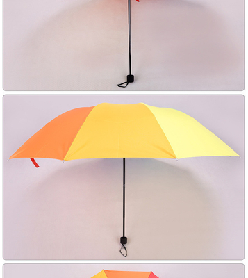Three-folding Umbrella Custom Logo Advertising Umbrella with 190T Nylon Fabric