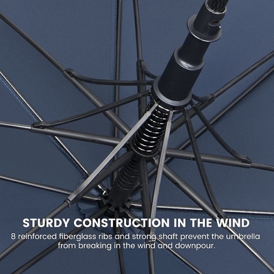 Custom Logo Large Double Canopy Vented Windproof Golf Umbrella for Back to School