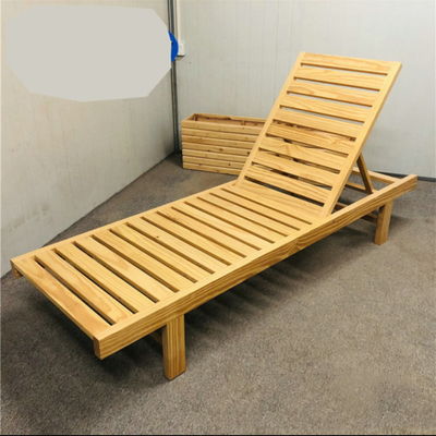 Relaxing Outdoor Furniture Pine Wood Recliner for Casual Seating at the Beach or Pool