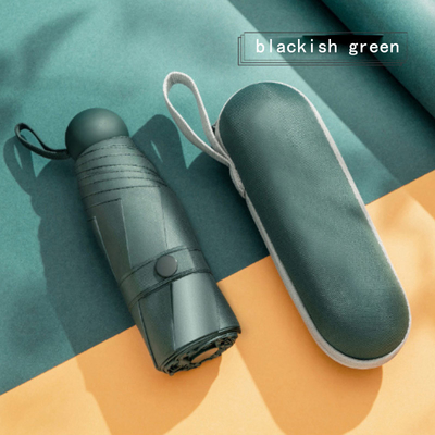 5 Folding Sunshade Small Pocket Sunny and Rainy Umbrella Women Dual- Sunscreen Design