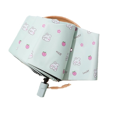 Rubber Coated Handle Sunblock Cartoon Animal Sunshade Umbrella for and Portable