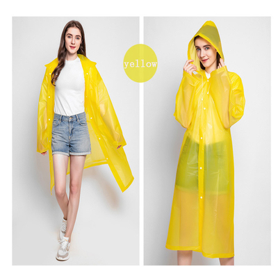 Reusable Biodegradable Rainwear Adult Women's Waterproof Raincoat for Outdoor Activities